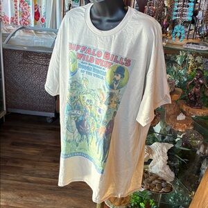 Custom Gildan Cream Short Sleeve Tee with Buffalo Bill's Wild West Graphic